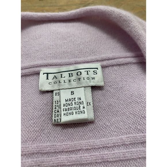 Talbots Lavender Purple Cashmere Square Neck Sweater Size Small - Picture 4 of 8